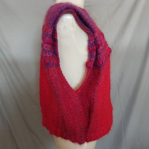 Vintage 80s Handwoven Fiberworks Vest - Picture 4 of 10